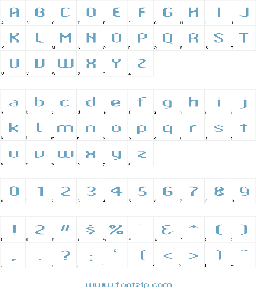 Amosis Technik Font Character